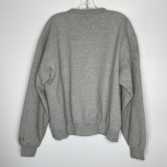 Vintage Champion Eco Grey Crewneck Sweatshirt Size Large - Picture 2 of 9